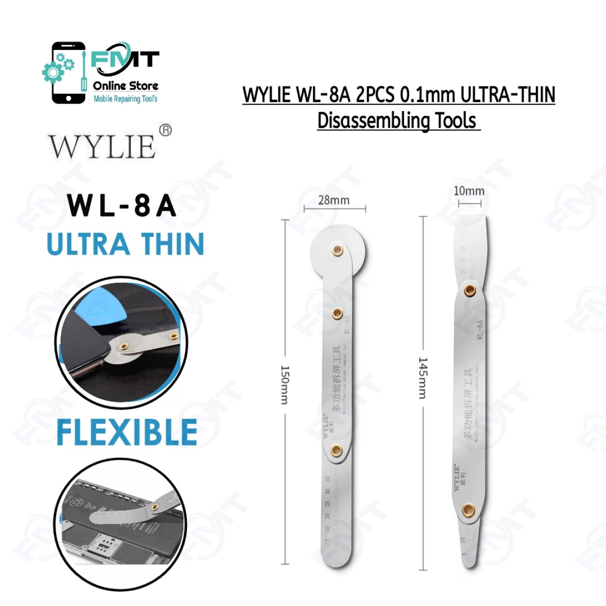 WL-8A WYLIE 2pcs 0.1mm ULTRA-THIN Disassembling Tools