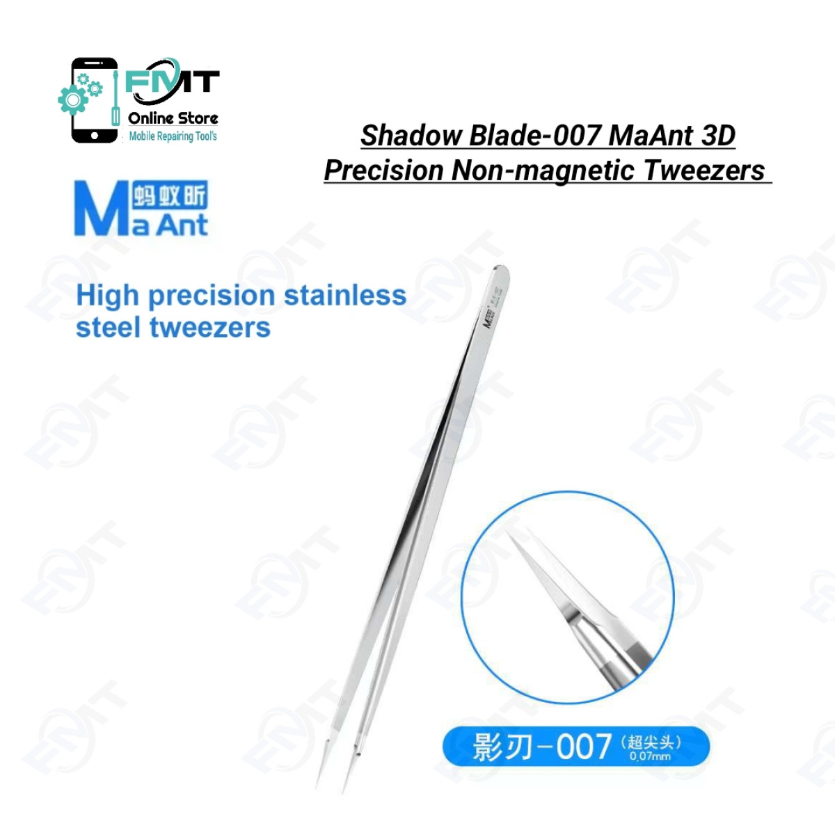 Shadow Blade-007 MaAnt 3D Precision Non-magnetic Tweezers