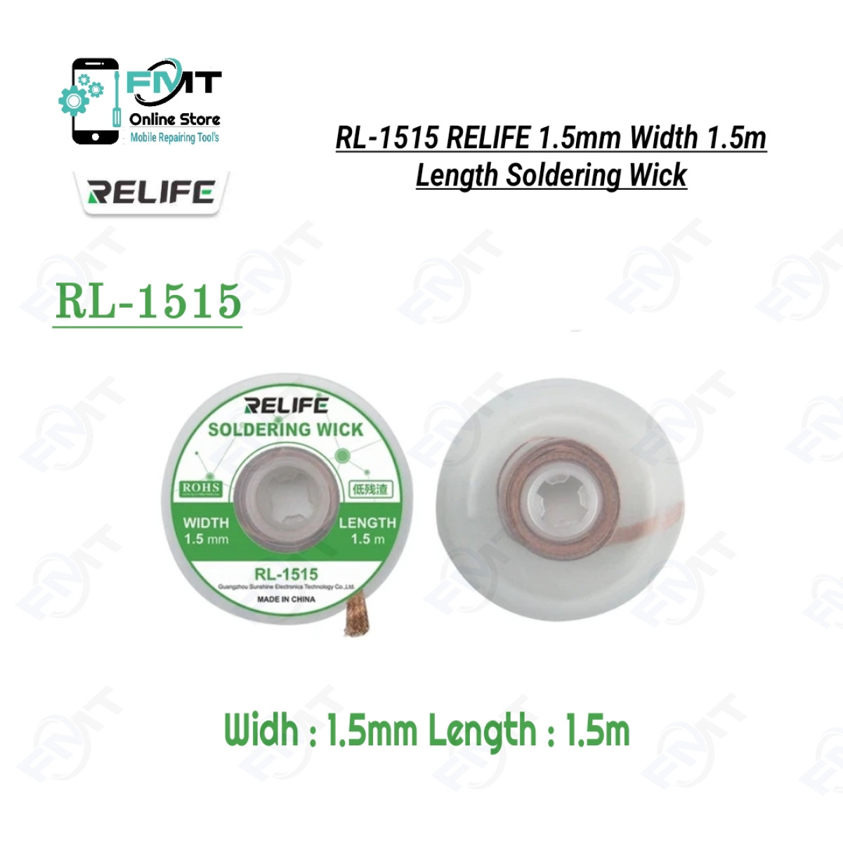 RL-1515 RELIFE 1.5mm Width 1.5m Length Soldering Wick