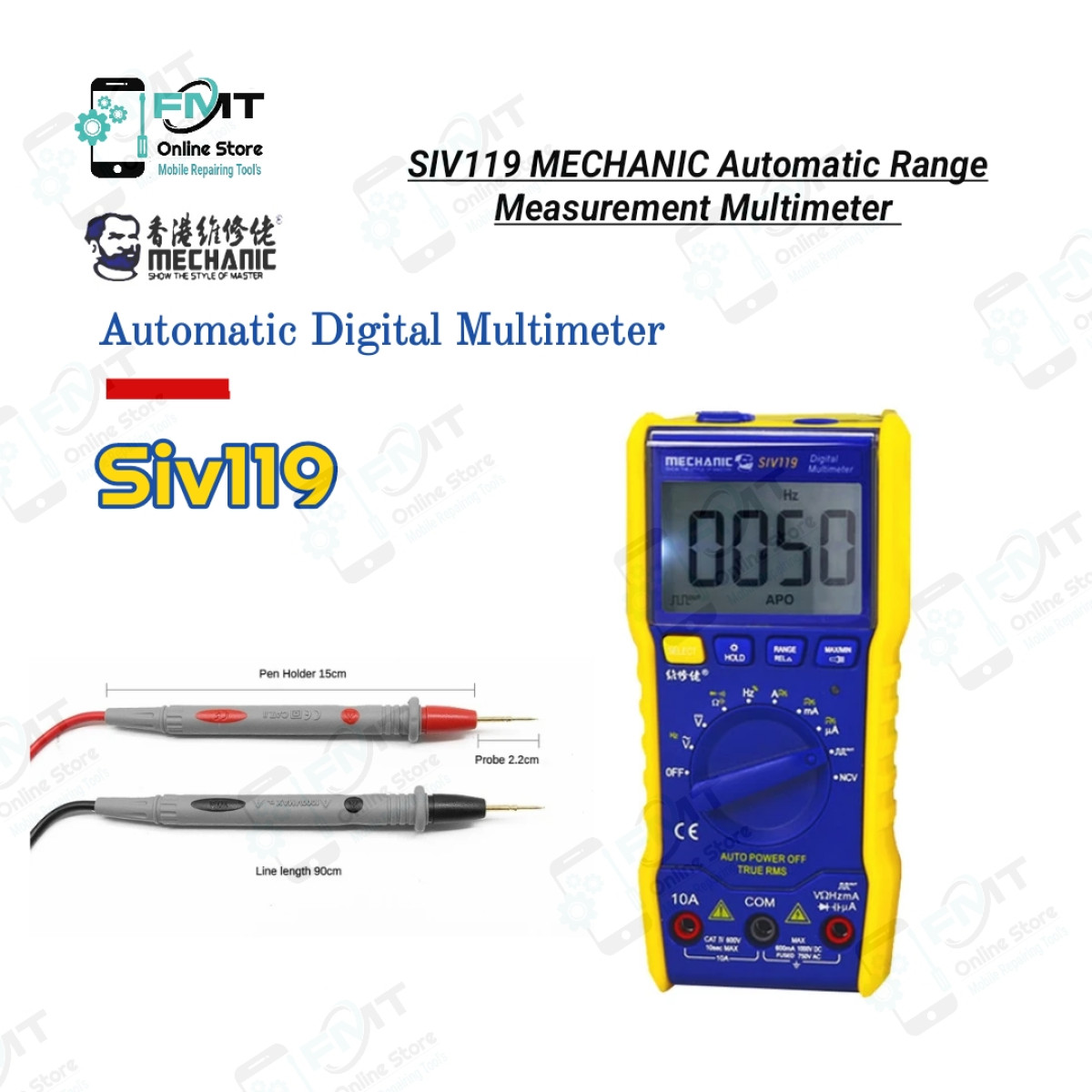 Siv119 MECHANIC Automatic Range Measurement Digital Multimeter