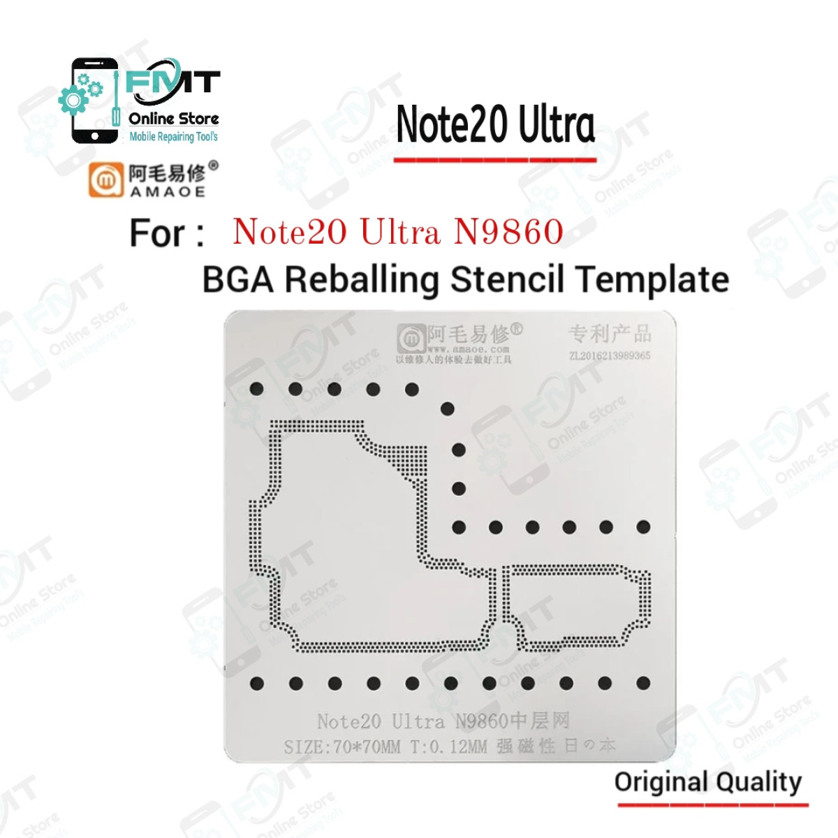 Note20 Ultra AMAOE Middle Board Reballing Stencil