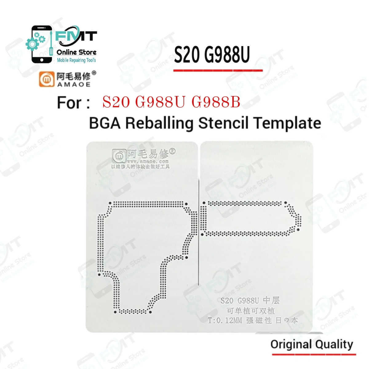 S20 AMAOE Middle Board Reballing Stencil