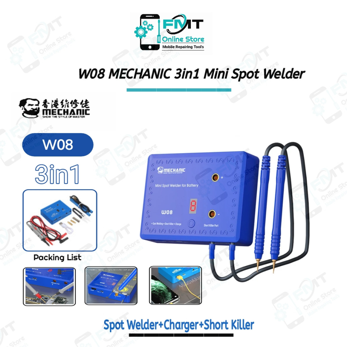 W08 MECHANIC 3in1 Mini Spot Welder