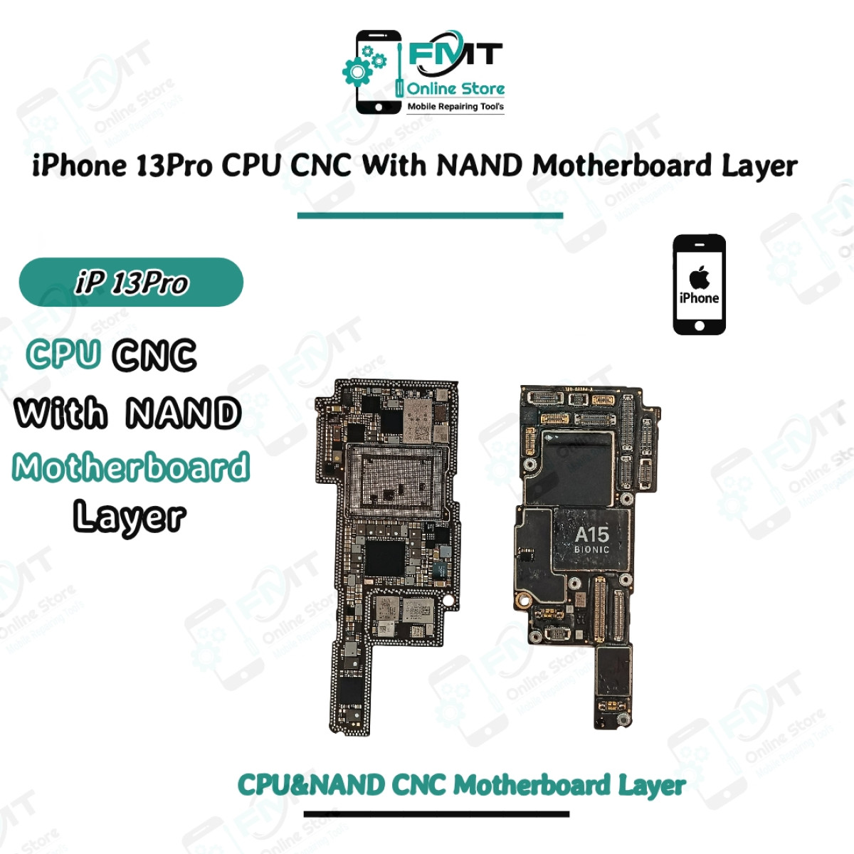iPhone 13Pro CPU CNC With NAND Motherboard Layer For Swapping