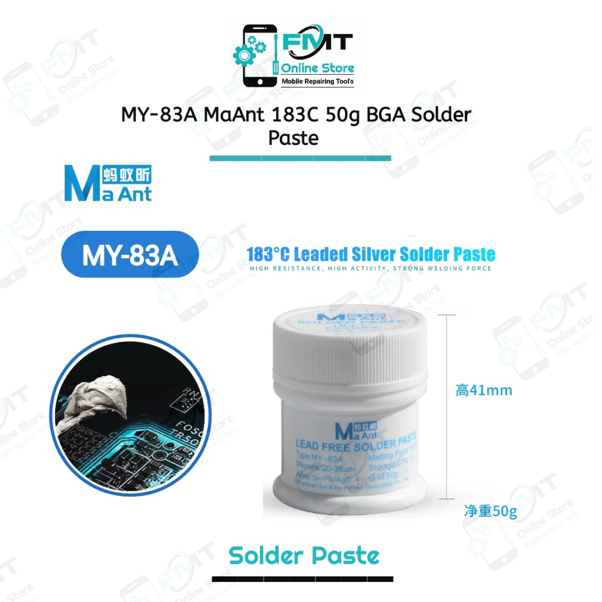 MY-83A MaAnt 183C 50g BGA Solder Paste