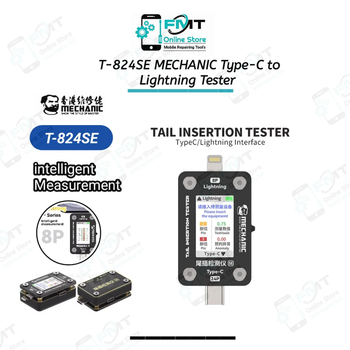 T-824SE MECHANIC Type-C to Lightning Tester