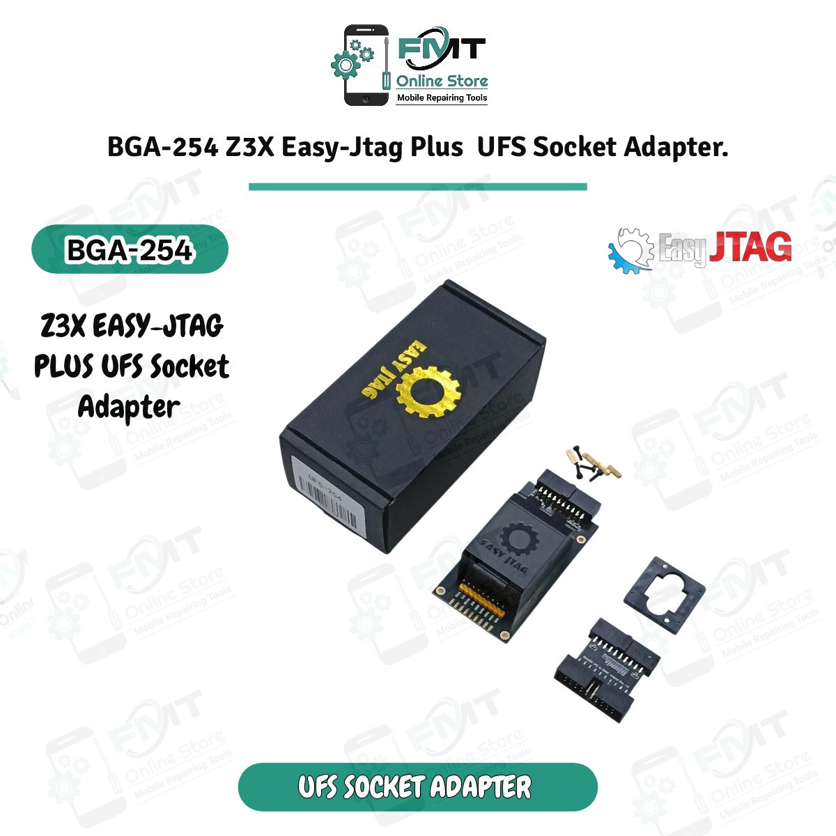 BGA-254 Z3X Easy-Jtag Plus  UFS Socket Adapter.