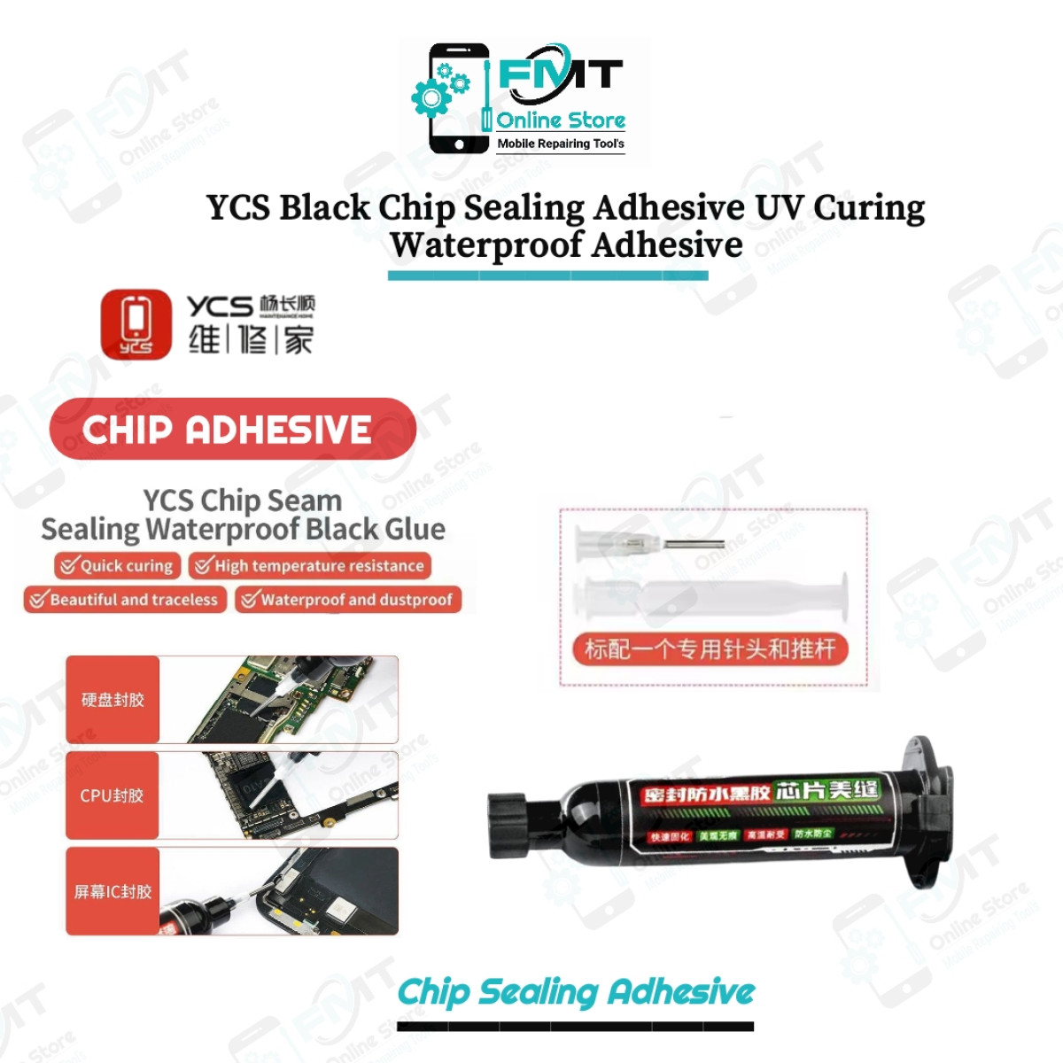 YCS Chip Seam Sealing Waterproof Black Adhesive