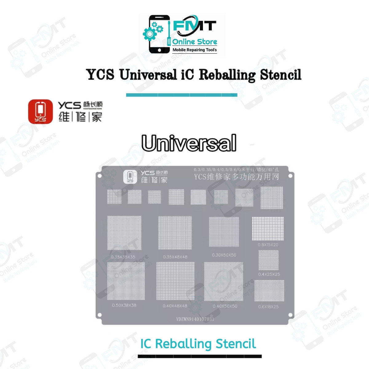 YCS Universal BGA Reballing Stencil