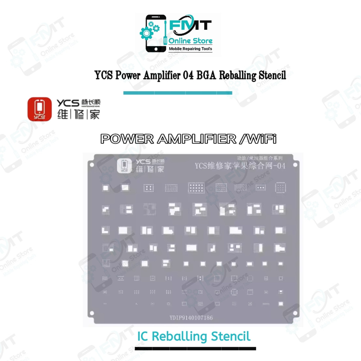 YCS Power Amplifier 04 BGA Reballing Stencil