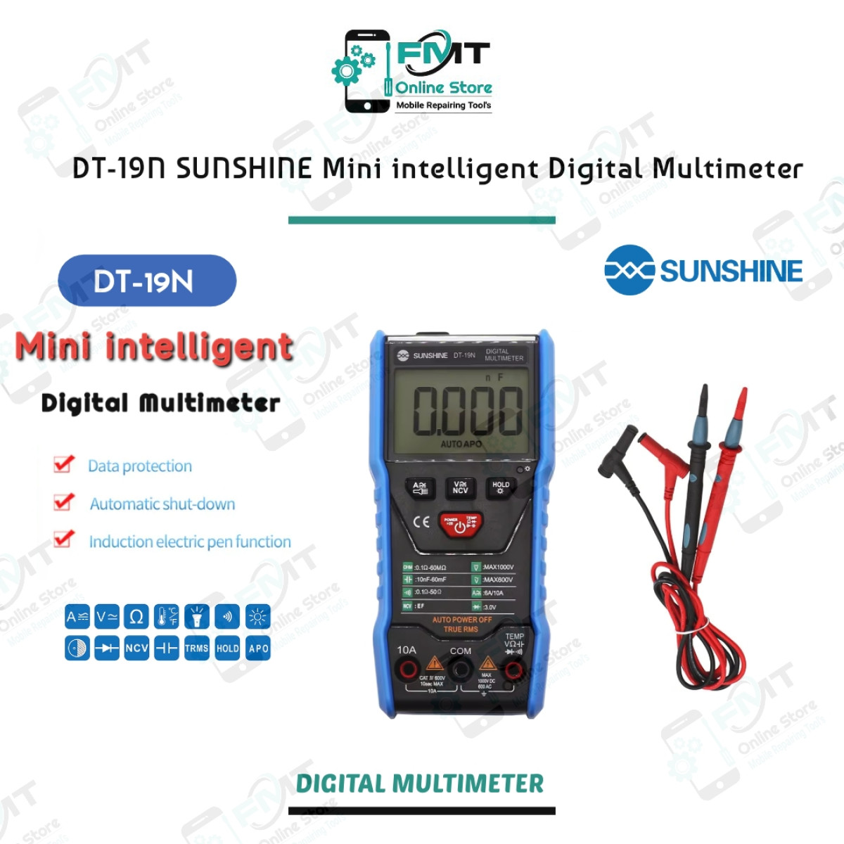 DT-19N SUNSHINE Mini Intelligent Digital Multimeter