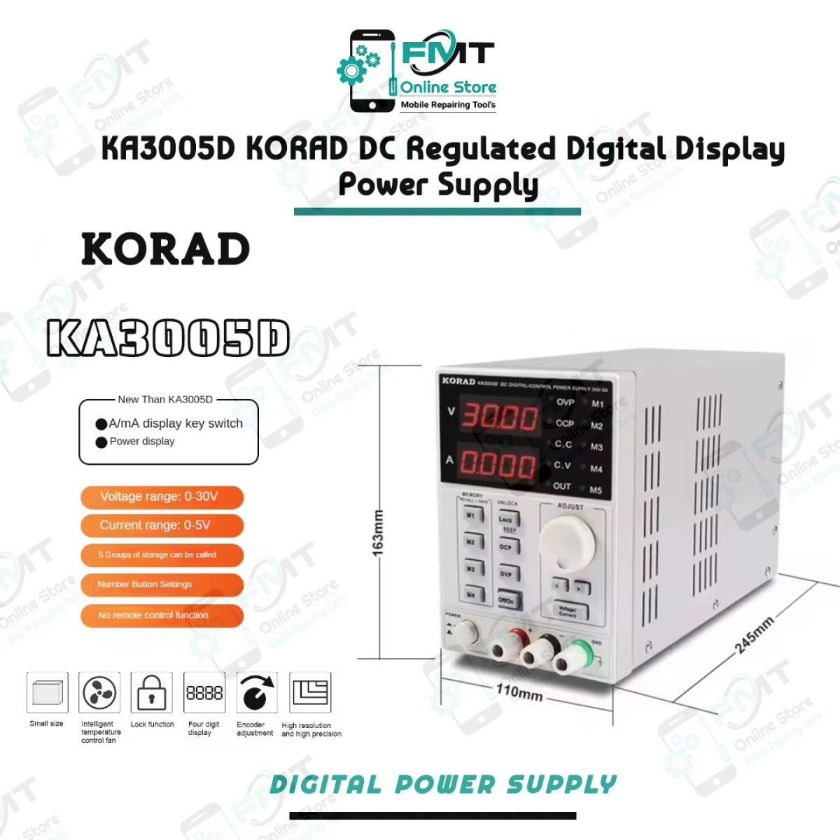 KA3005D KORAD DC DIGITAL DISPLAY POWER SUPPLY