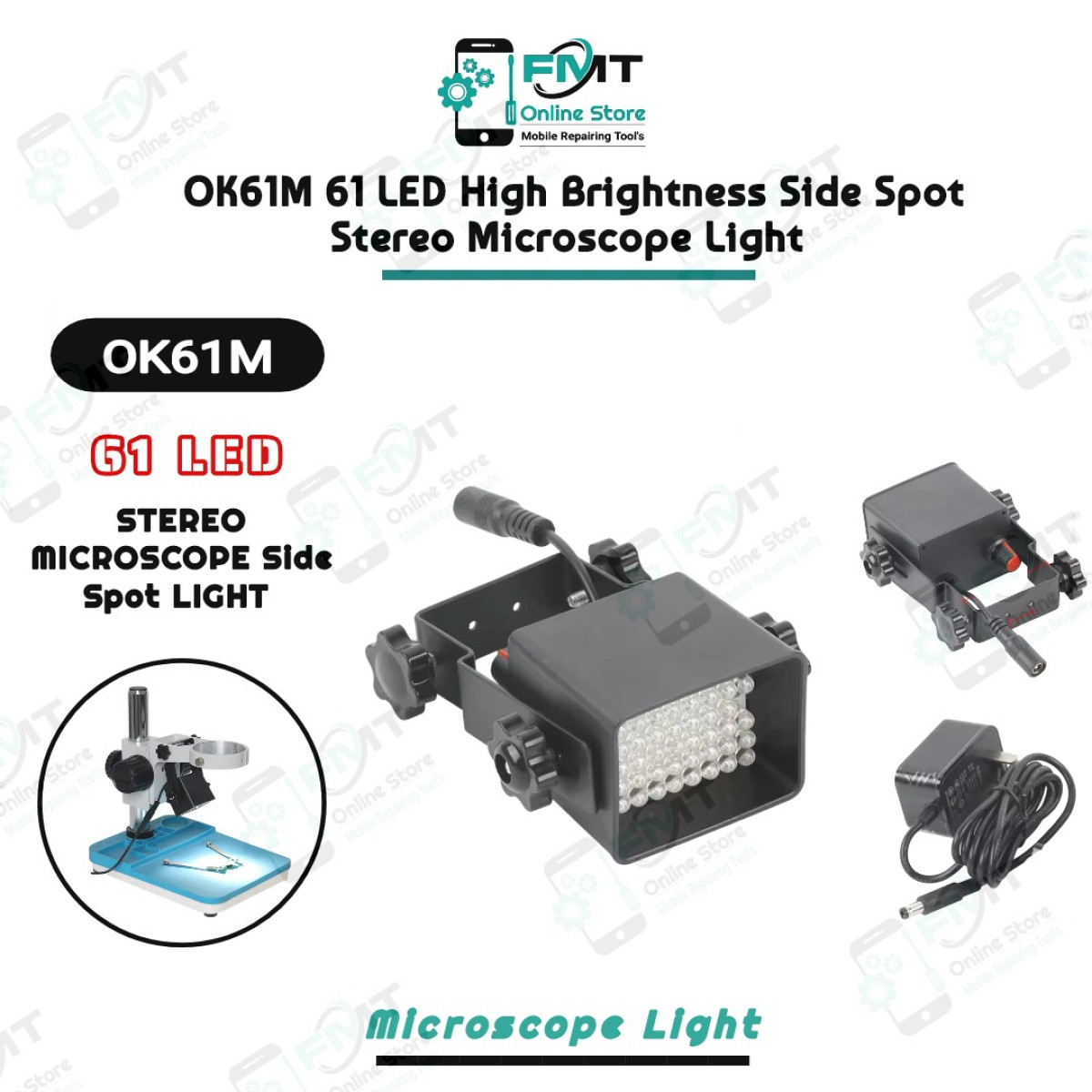 OK61M 61 LED High Brightness Side Spot Stereo Microscope Light