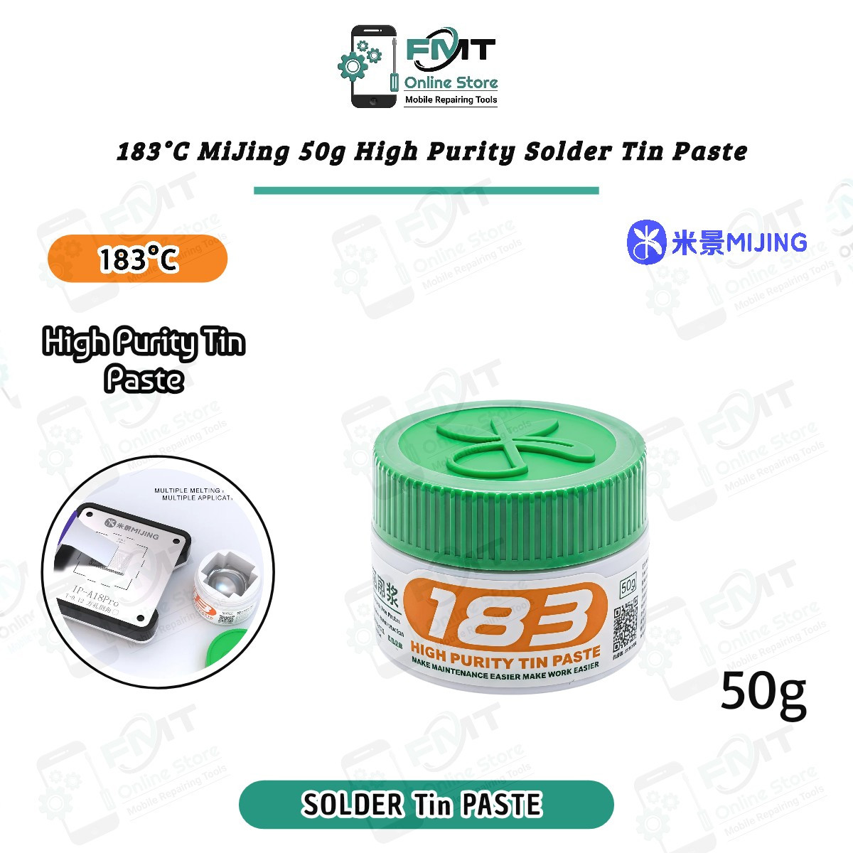 183°C MiJing 50g High Purity Solder Tin Paste