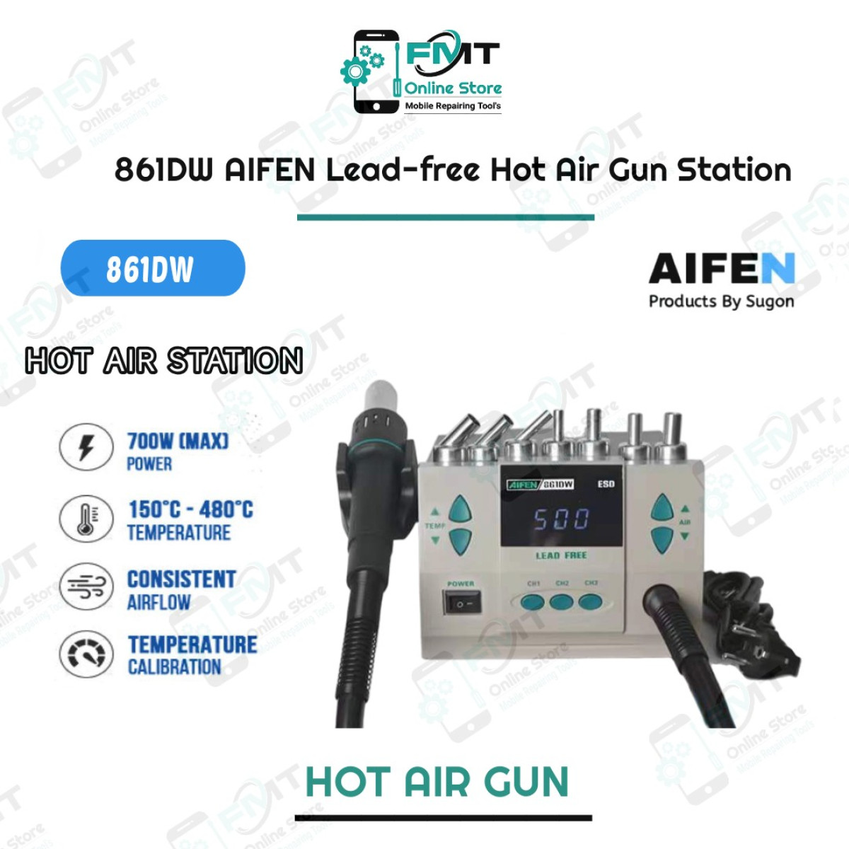 861DW AIFEN Lead-Free Hot Air Gun Rework Station