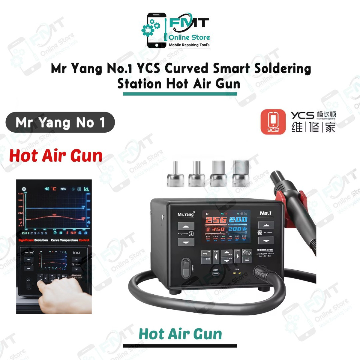 Mr Yang No.1 YCS Curved Smart Soldering Station Hot Air Gun