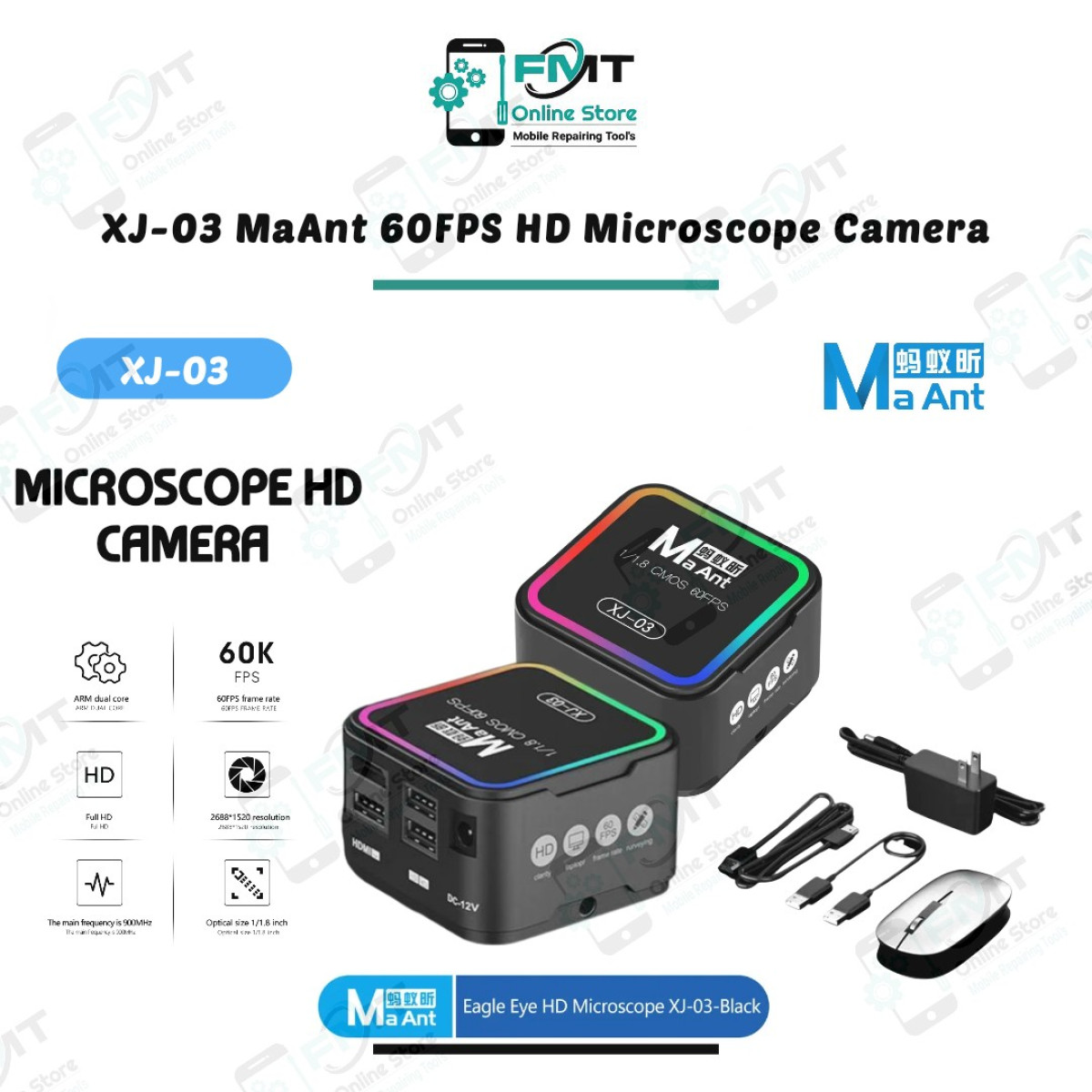 XJ-03 MaAnt 60FPS HD Microscope Camera