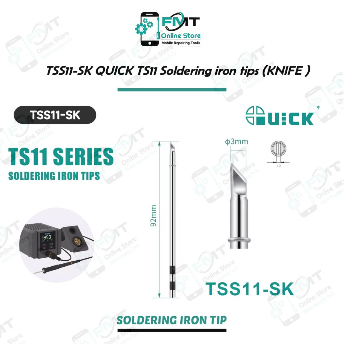 TSS11-SK QUICK TS11 Series Soldering iron tips (KNIFE)