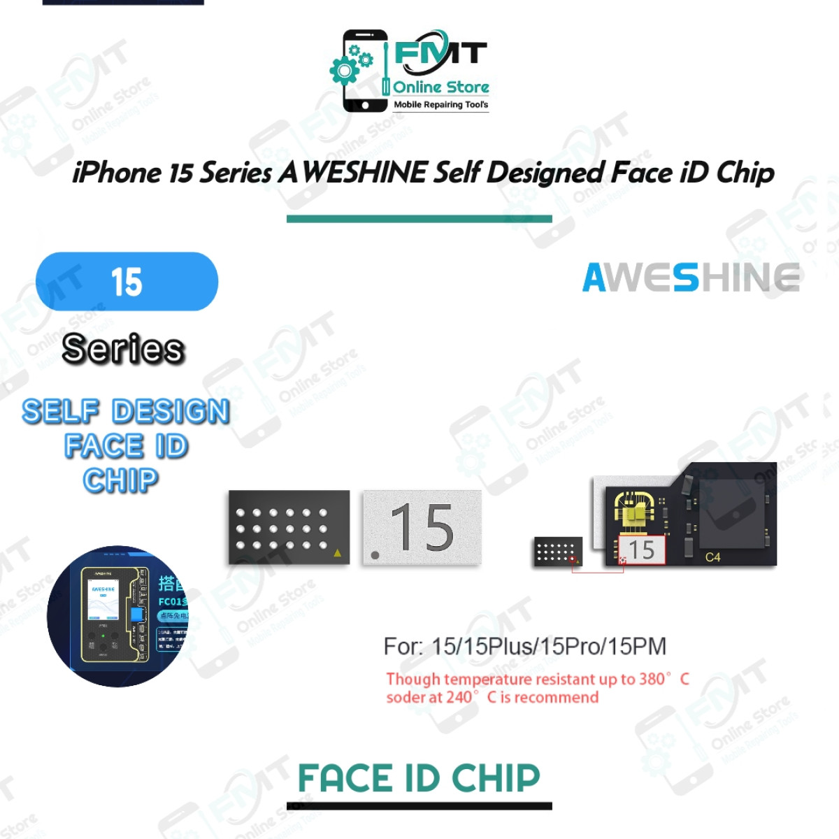 15 Series AWESHINE Self Designed Face iD Chip