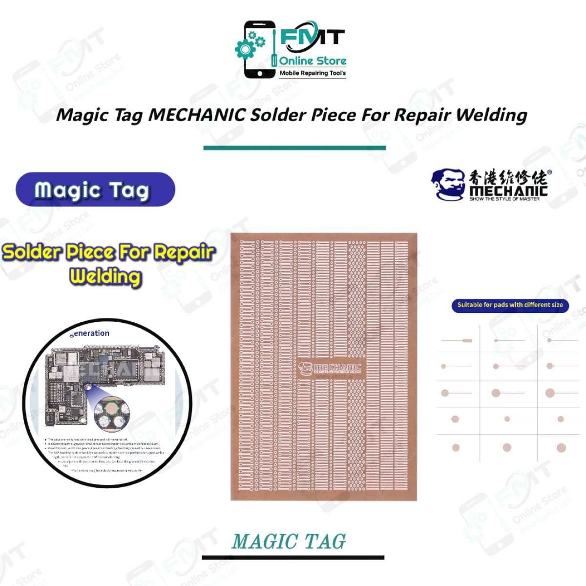 Magic Tag MECHANIC Solder Piece For Repair Welding