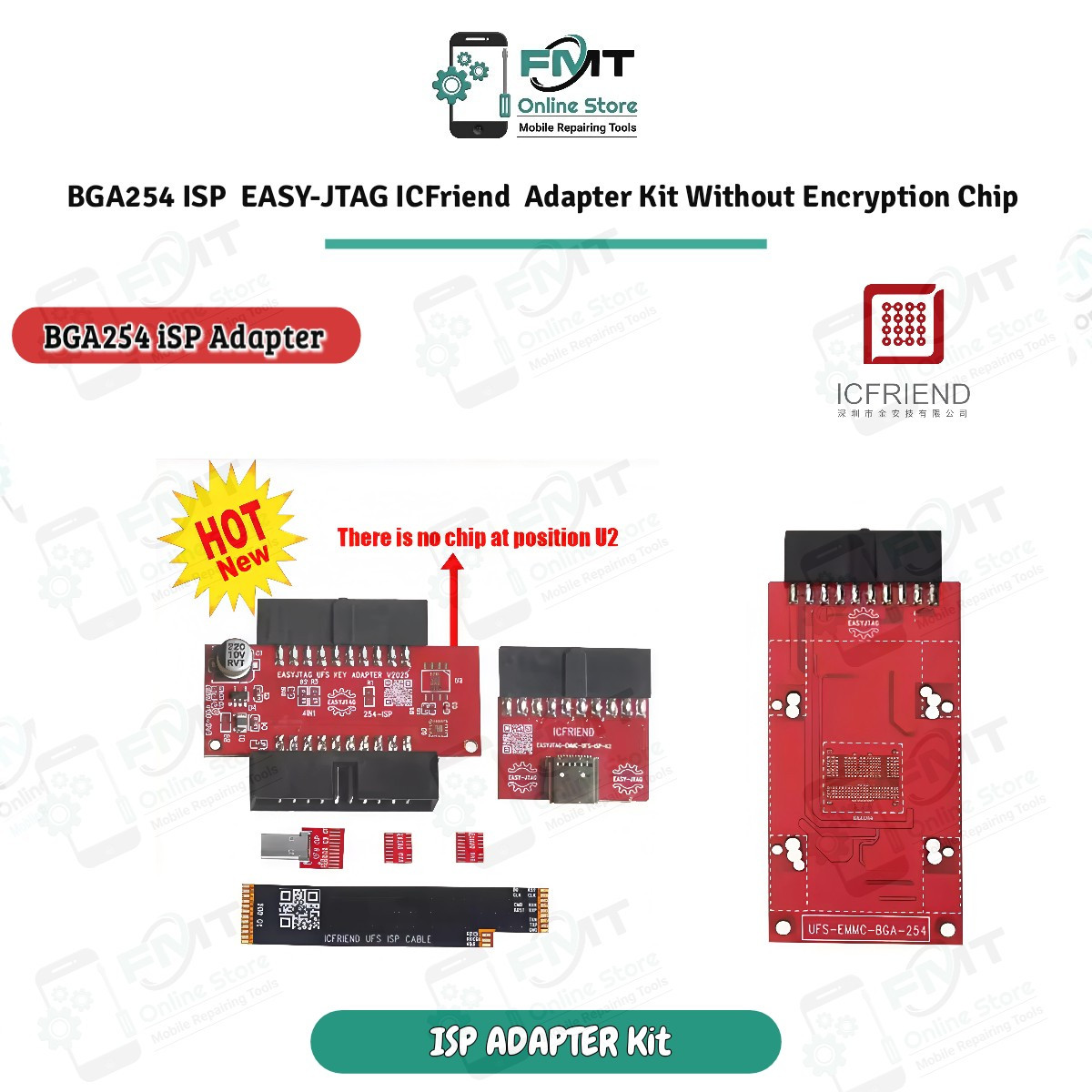 BGA254 ISP  EASY-JTAG ICFriend  Adapter Kit Without Encryption Chip