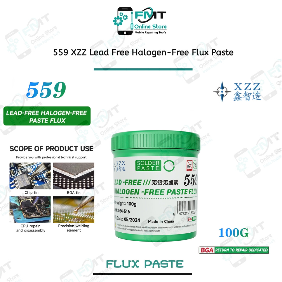 559 XZZ 100g Lead Free Halogen-Free Paste Flux