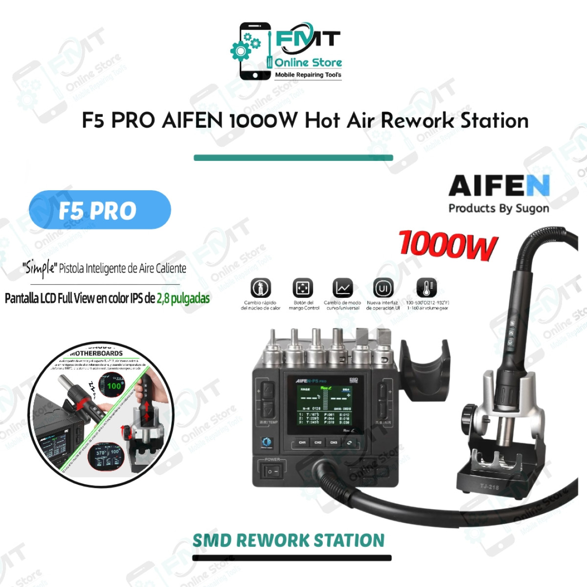 F5 PRO AIFEN 1000W Hot Air Rework Station