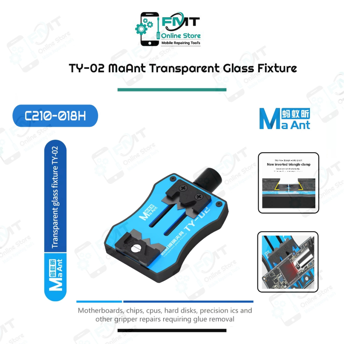 TY02 MaAnt Transparent Glass Fixture