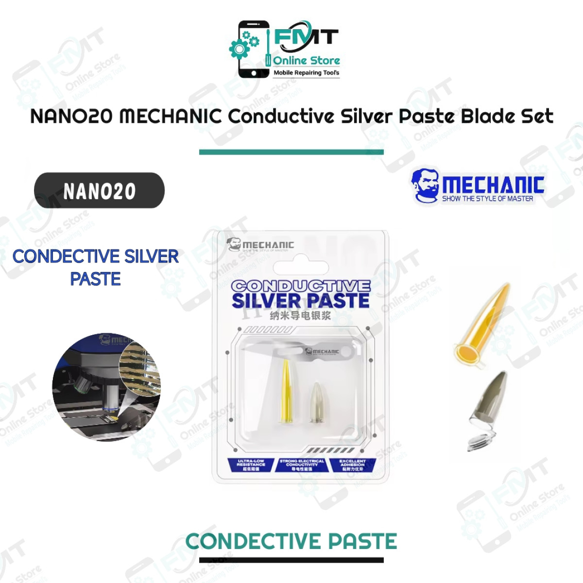 NANO20 MECHANIC Conductive Silver Paste Blade Set