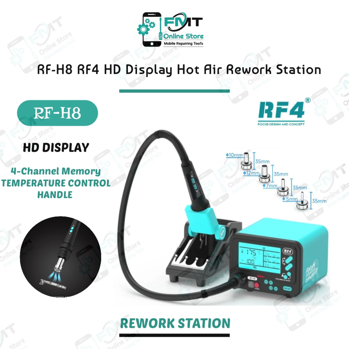 RF-H8 RF4 HD Display Hot Air Rework Station