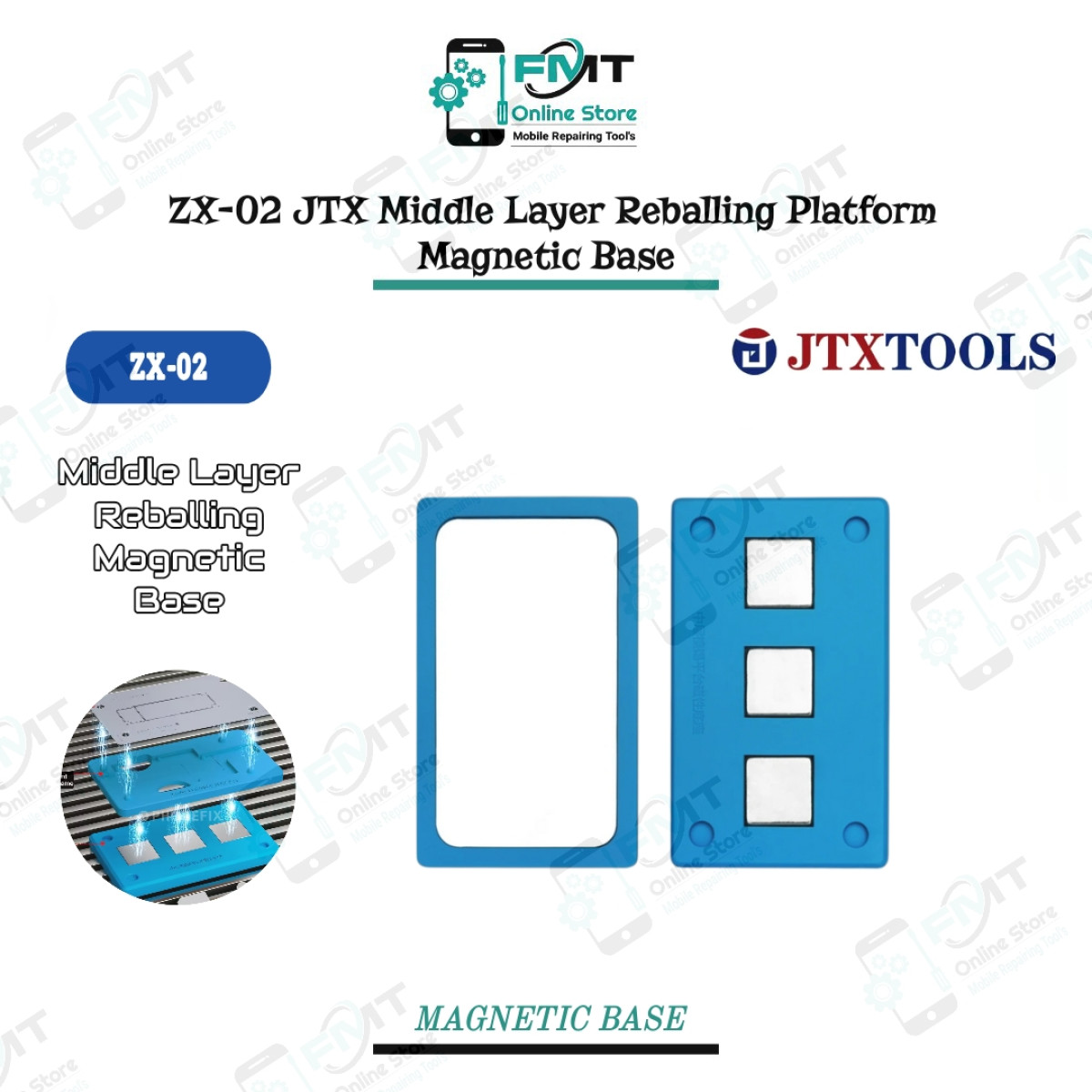 ZX-02 JTX Middle Layer Reballing Platform Magnetic Base
