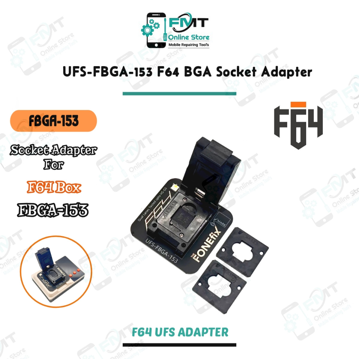 UFS-FBGA-153 F64 BGA Socket Adapter