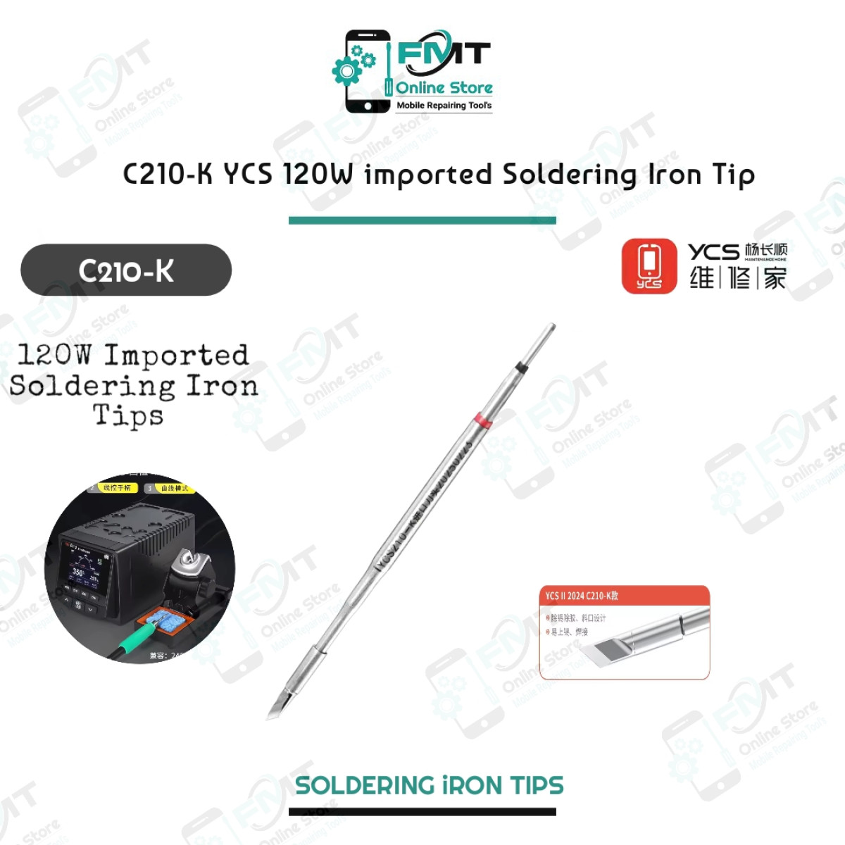 C210-K YCS 120W imported Soldering Iron Tip