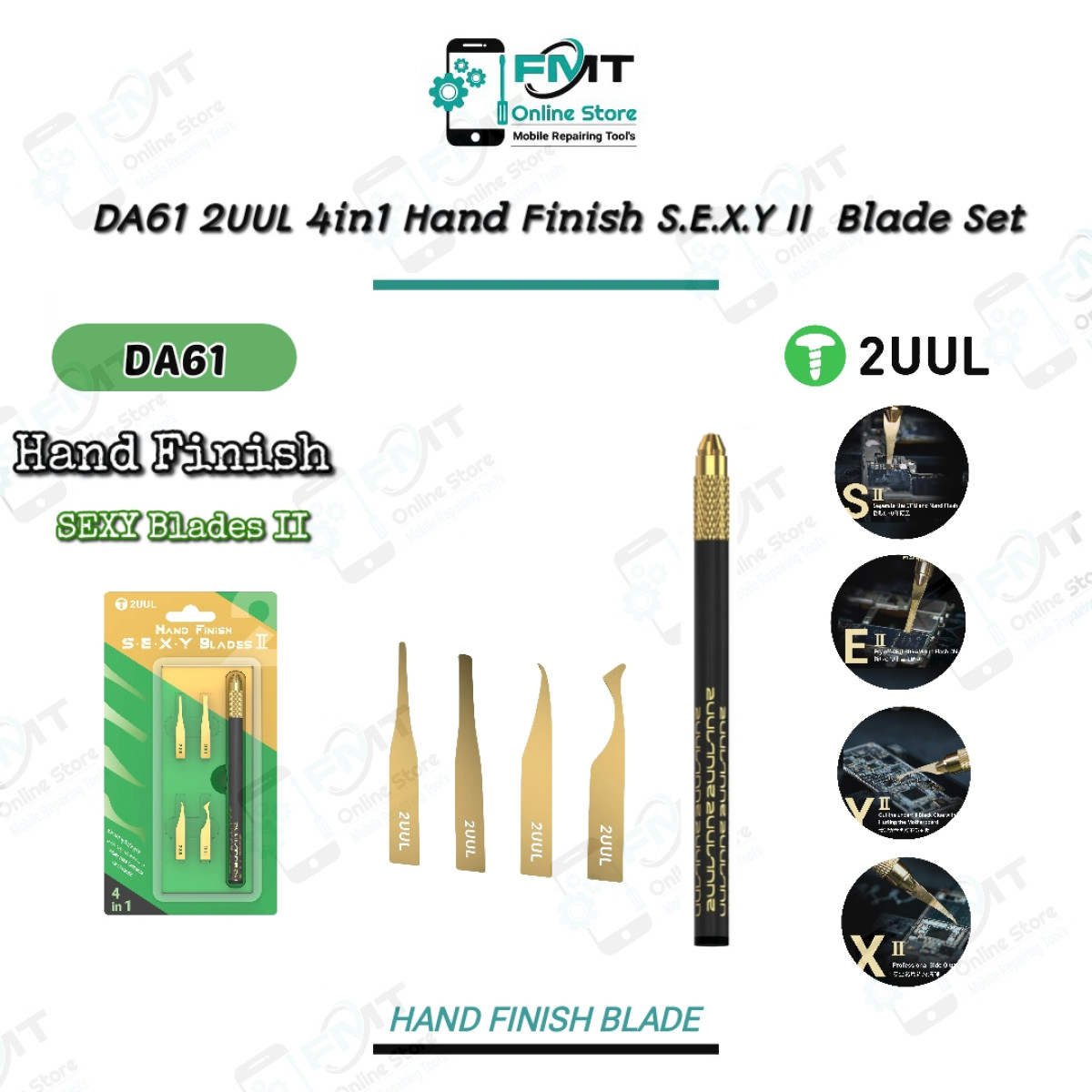 DA61 2UUL 4in1 Hand Finish S.E.X.Y II  Blade Set