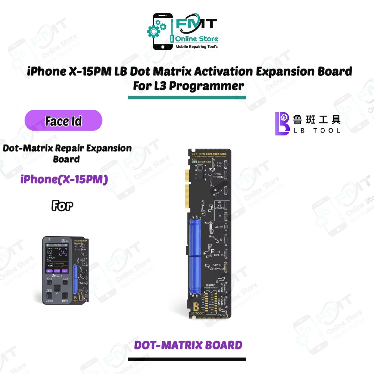 iPhone X-15PM LB Dot Matrix Activation Expansion Board For L3 Programmer , Used For iPhone Face id Repair.