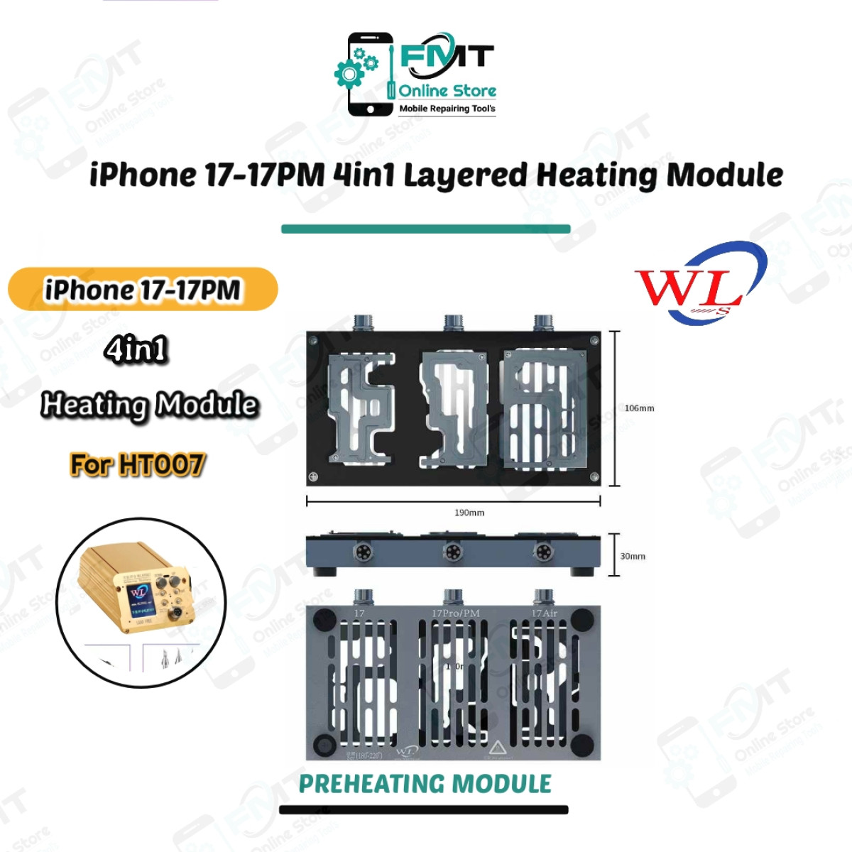 WL HT007 iPhone 17 Series 4in1 Layered Heating Module