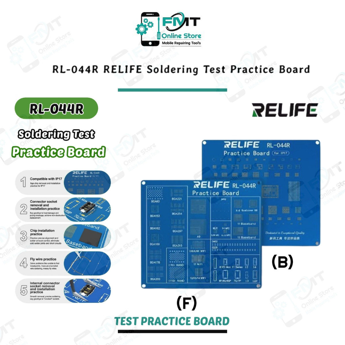 RL-044R RELIFE Soldering Test Practice Board