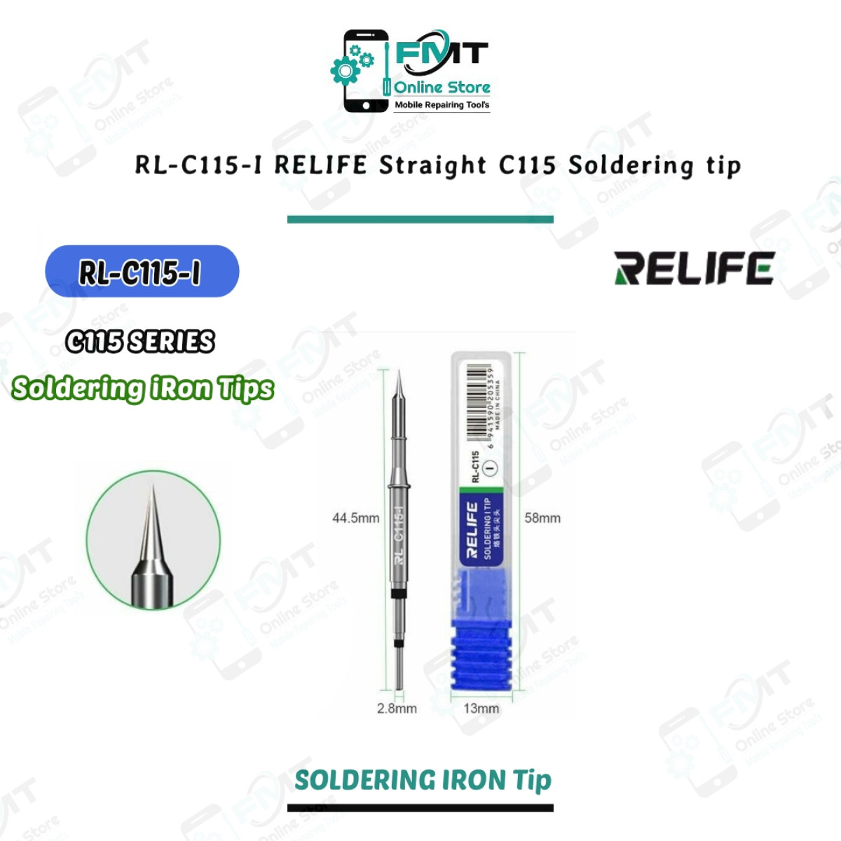RL-C115-I RELIFE Straight C115 Soldering tip