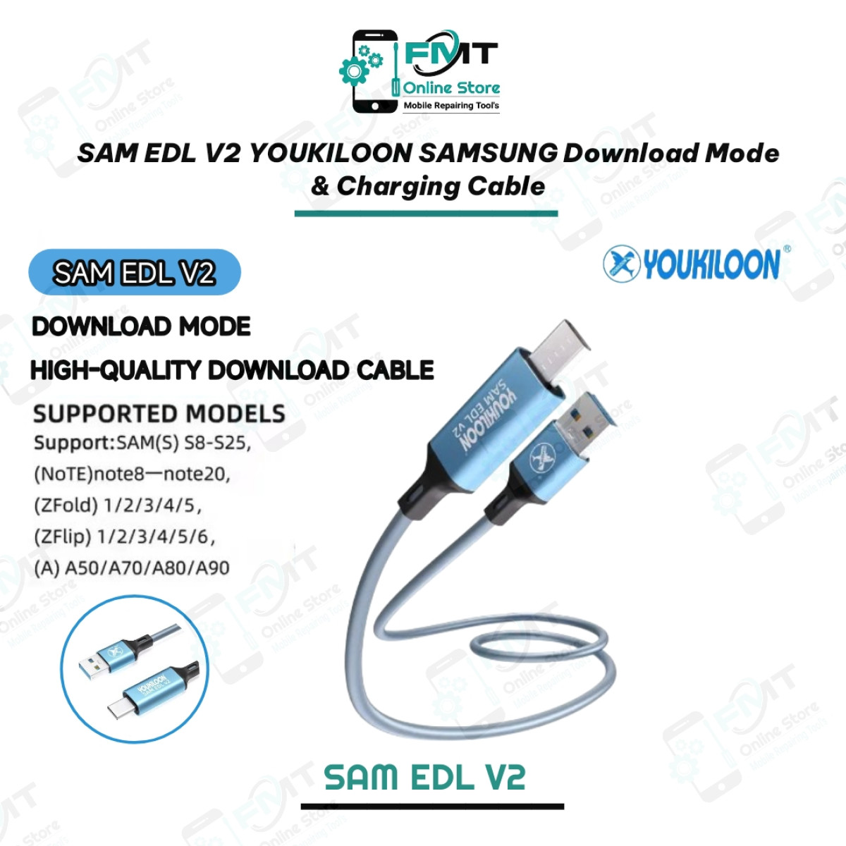 SAM EDL V2 YOUKILOON SAMSUNG Download Mode & Charging Cable