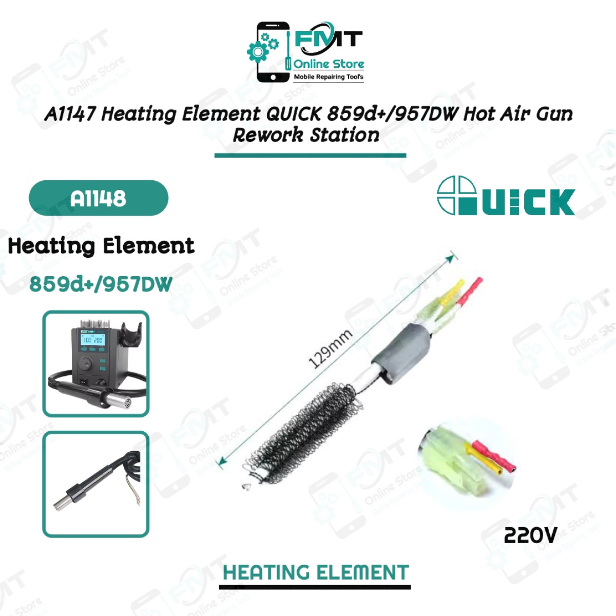 A1147 Heating Element QUICK 859d+/957DW Hot Air Gun Rework Station