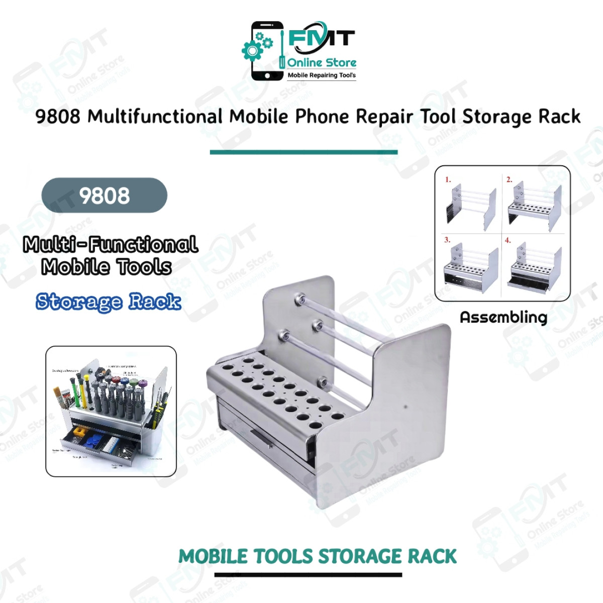 9808 Multifunctional Mobile Phone Repair Tool Storage Rack