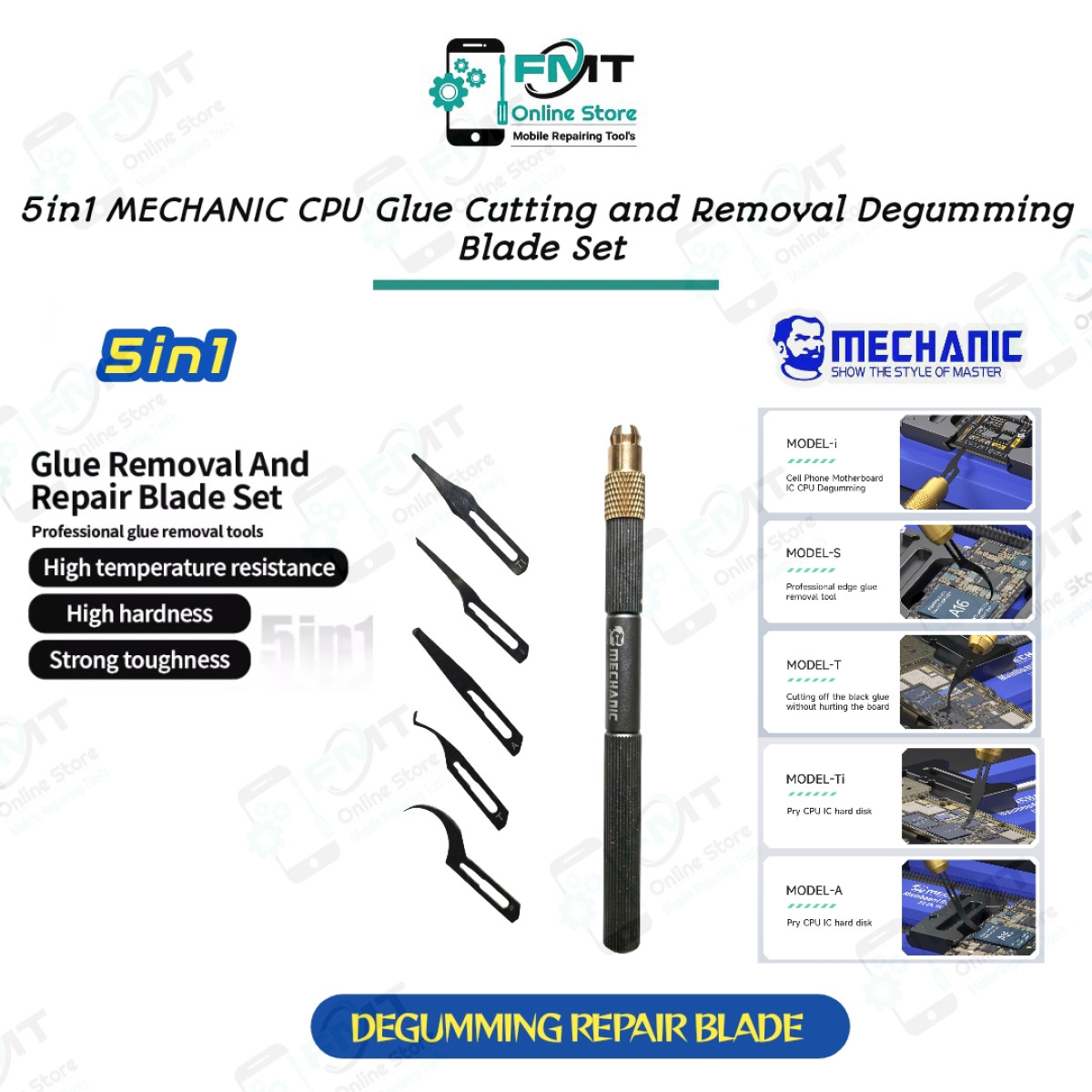 5in1 MECHANIC CPU Glue Cutting and Removal Degumming Blade Set