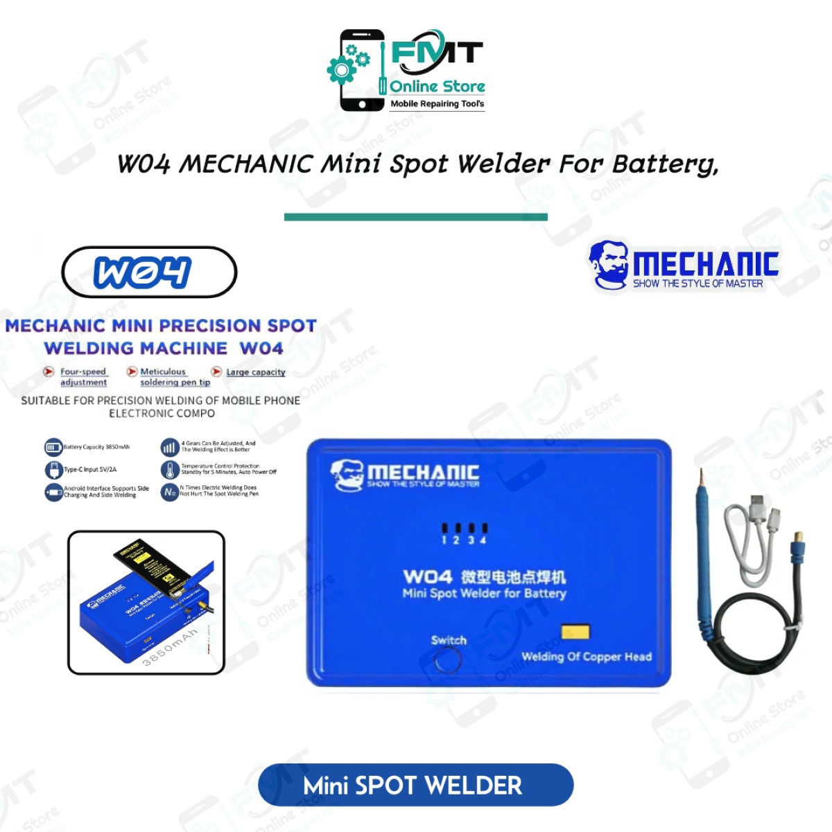 W04 MECHANIC Mini Spot Welder For Battery