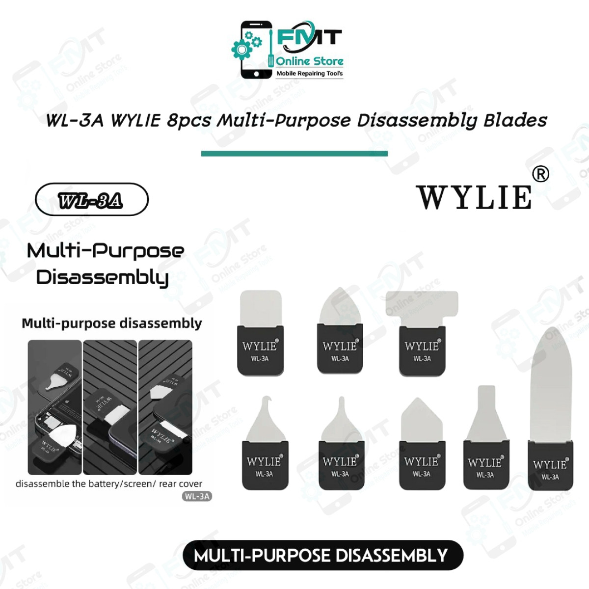 WL-3A WYLIE 8pcs Multi-Purpose Disassembly Blades