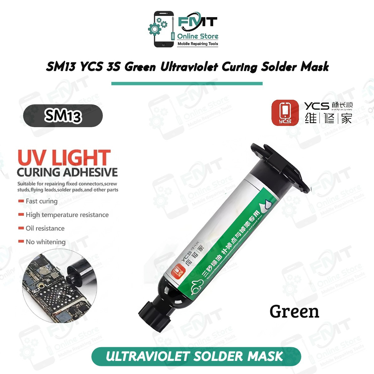 SM13 YCS 3S Green Ultraviolet Curing Solder Mask