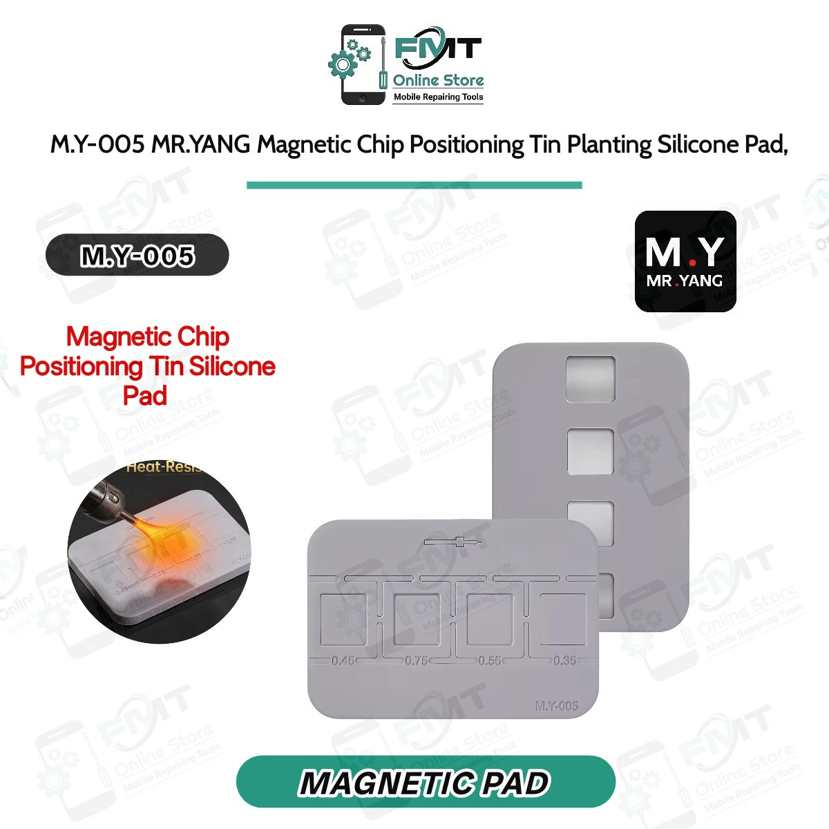 M.Y-005 MR.YANG Magnetic Tin Planting Silicone Pad