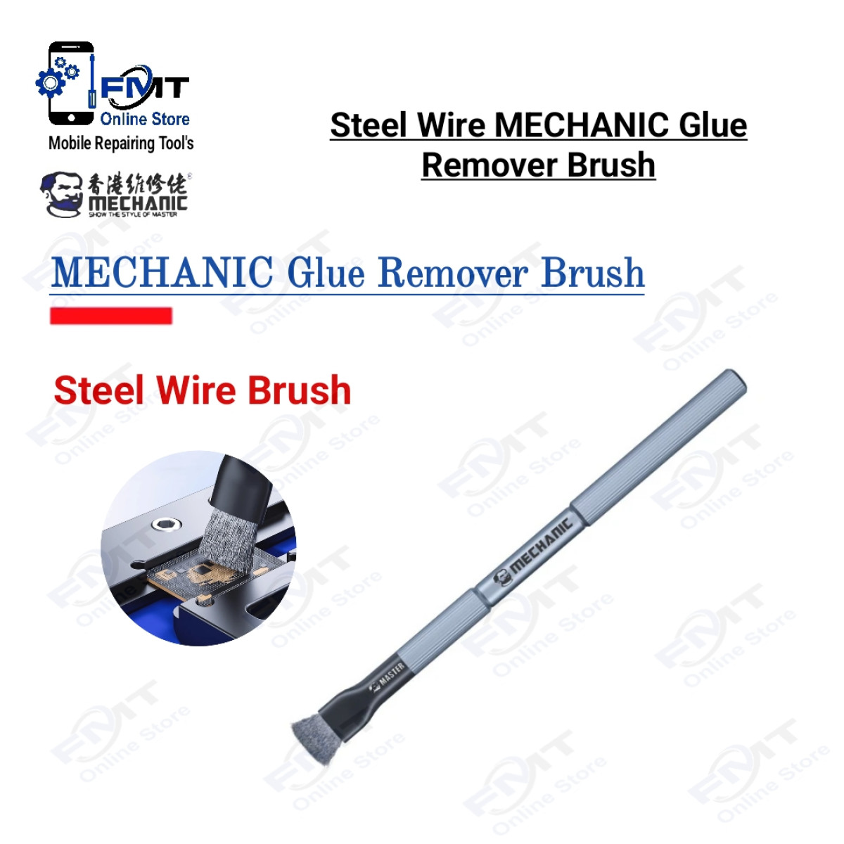 Steel Wire MECHANIC Glue Remover Brush