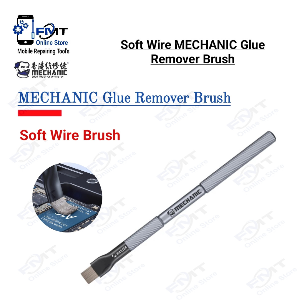 Soft Wire MECHANIC Glue Remover Brush